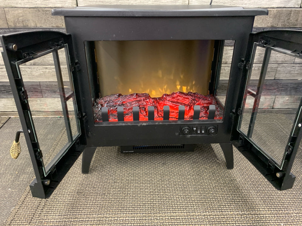 DOUBLE DOOR ELECTRIC FIREPLACE.