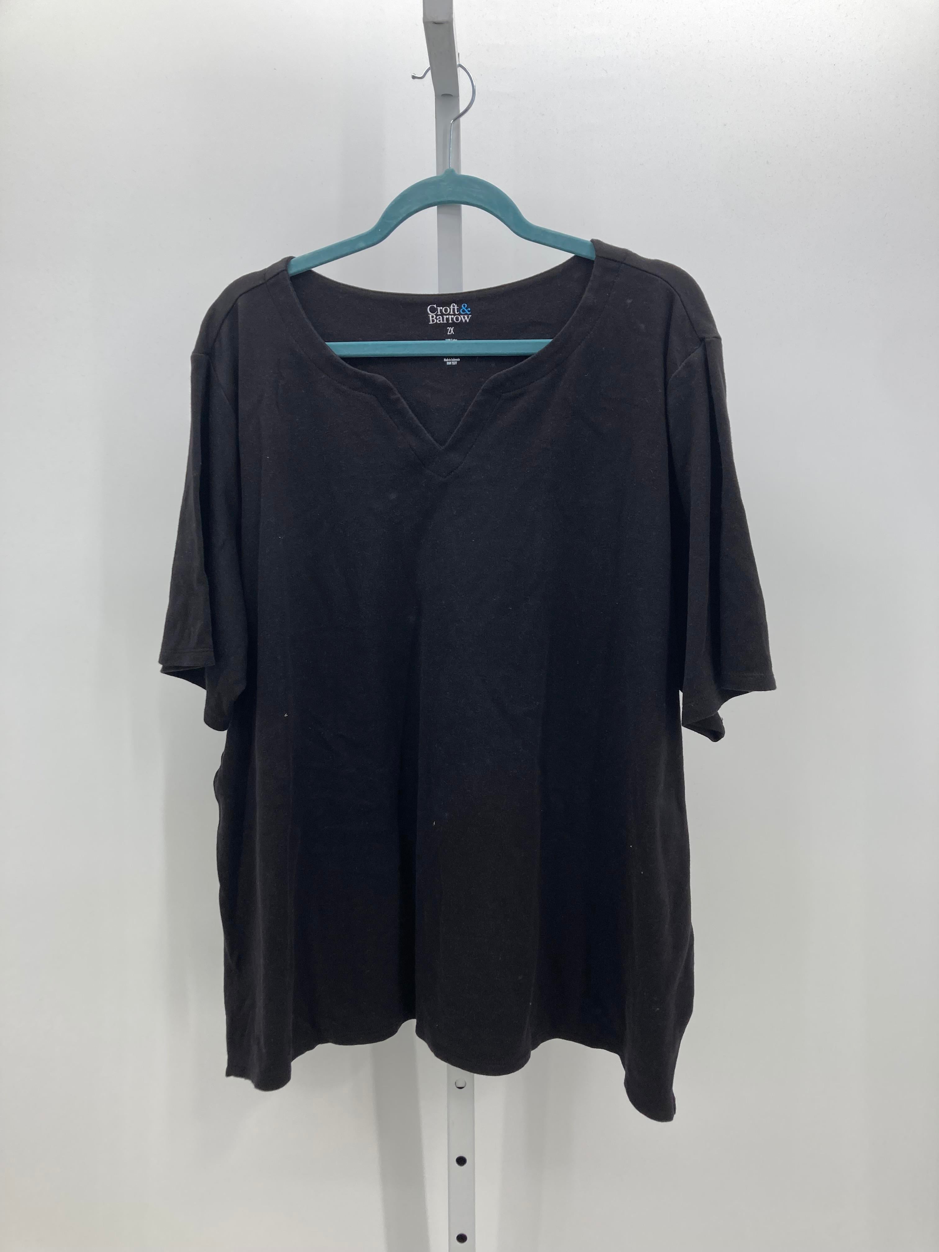 Croft & Barrow Size 2X Womens Short Sleeve Shirt