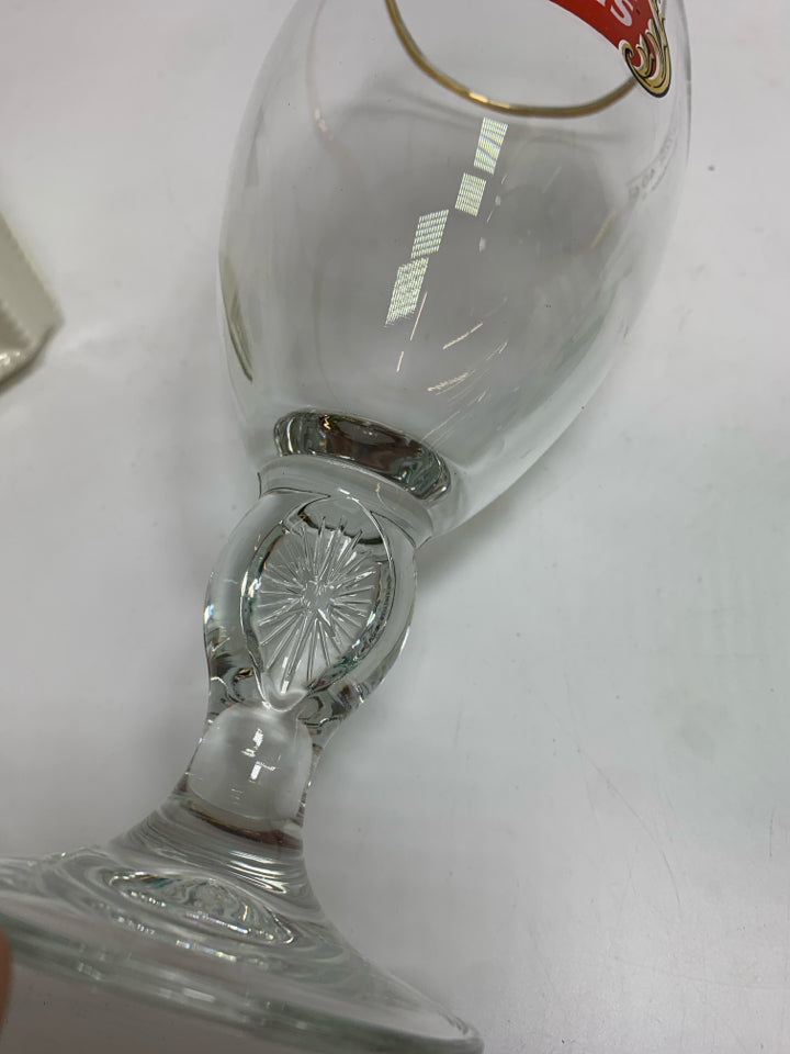 STELLA ARTOIS CHALICE GLASS.