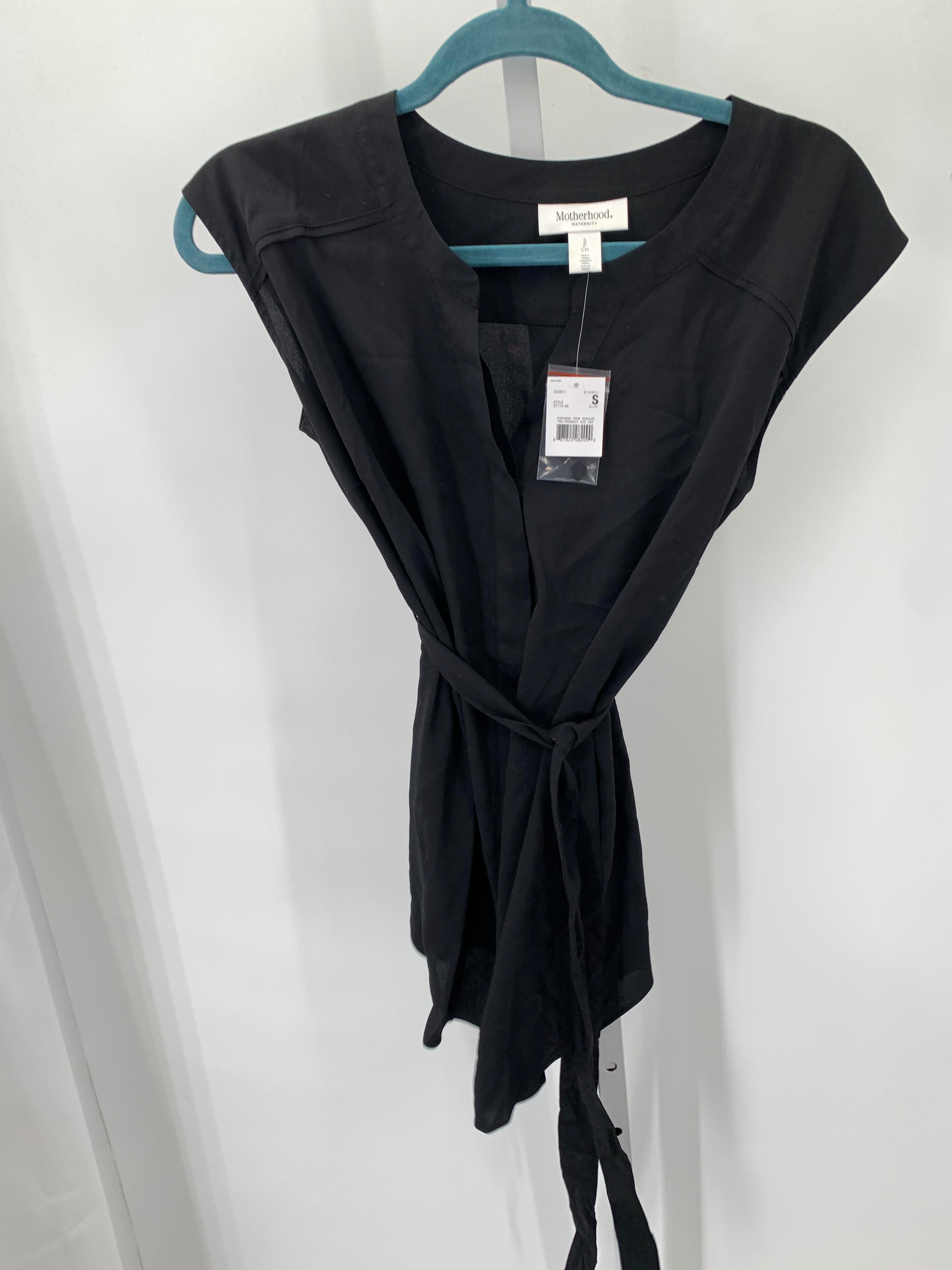 Motherhood Black Size Small Maternity Short Sleeve Shirt