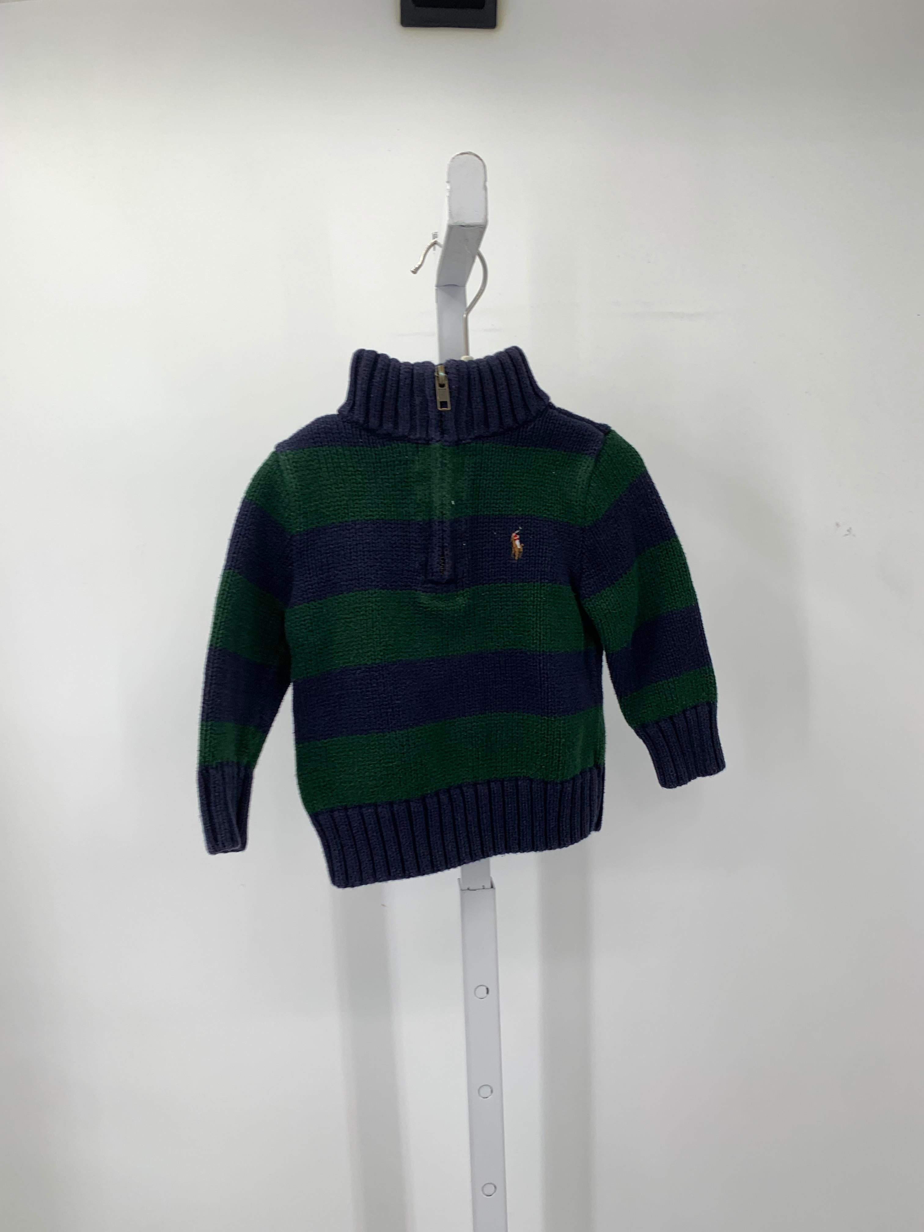 GREEN STRIPES PARTIAL ZIP