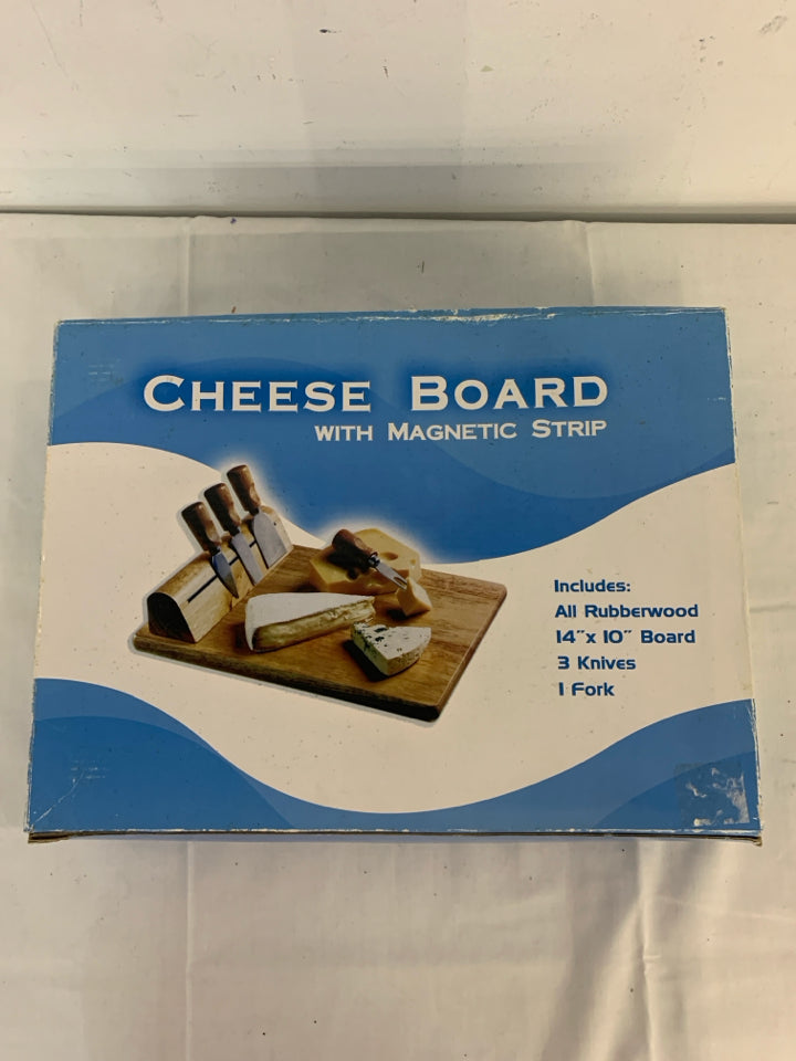 NIB CHEESE BOARD W MAGNETIC STRIP.