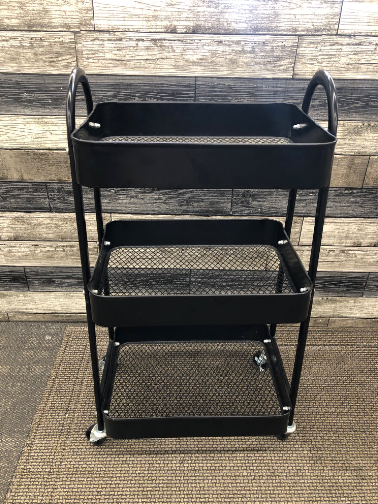 3-TIER BLACK ART-CART.
