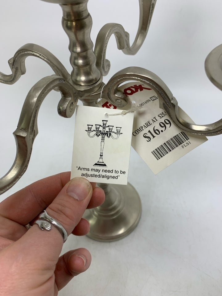 5 SLOT PILLAR METAL CANDLE HOLDER.