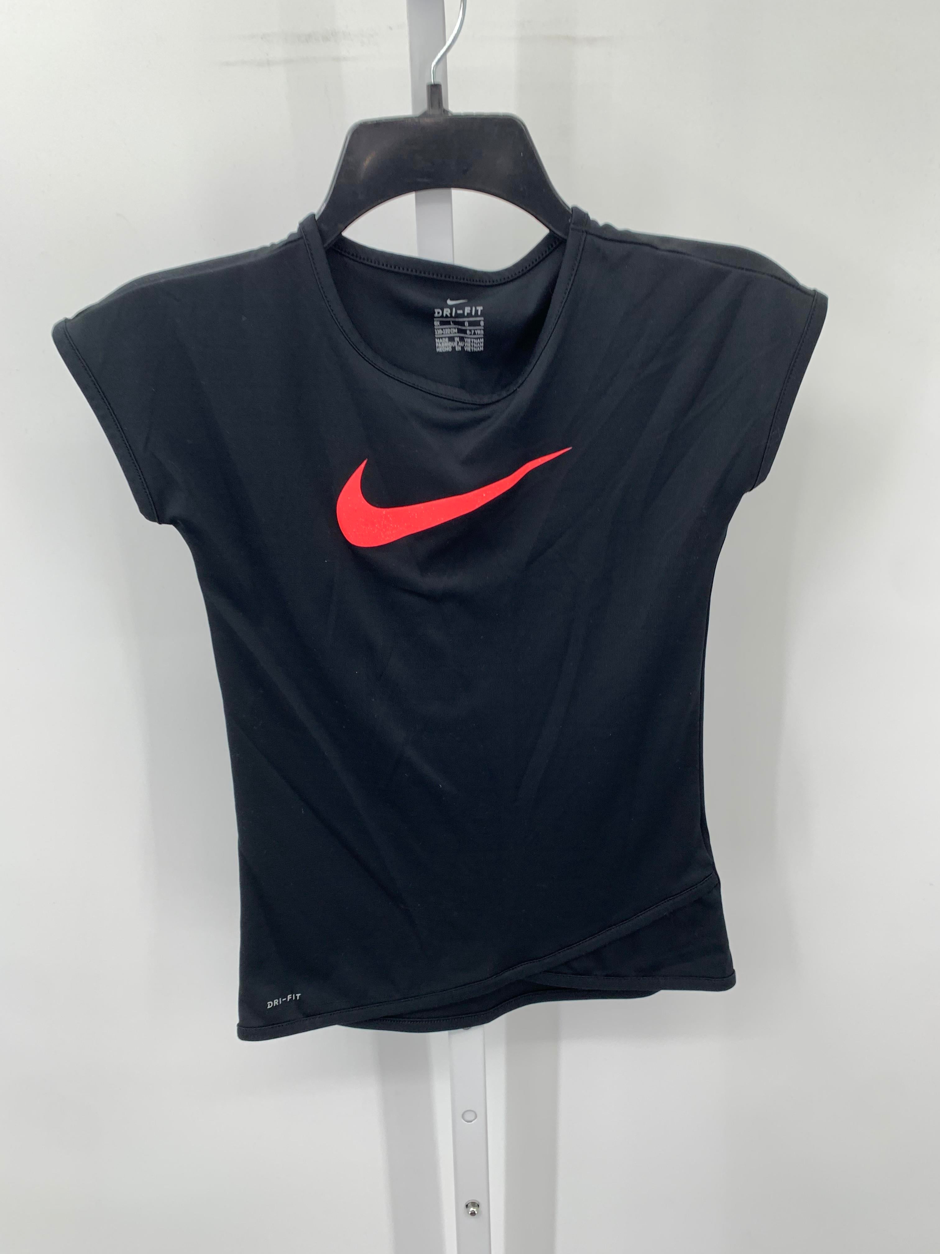 Nike Size 6X Girls Short Sleeve Shirt