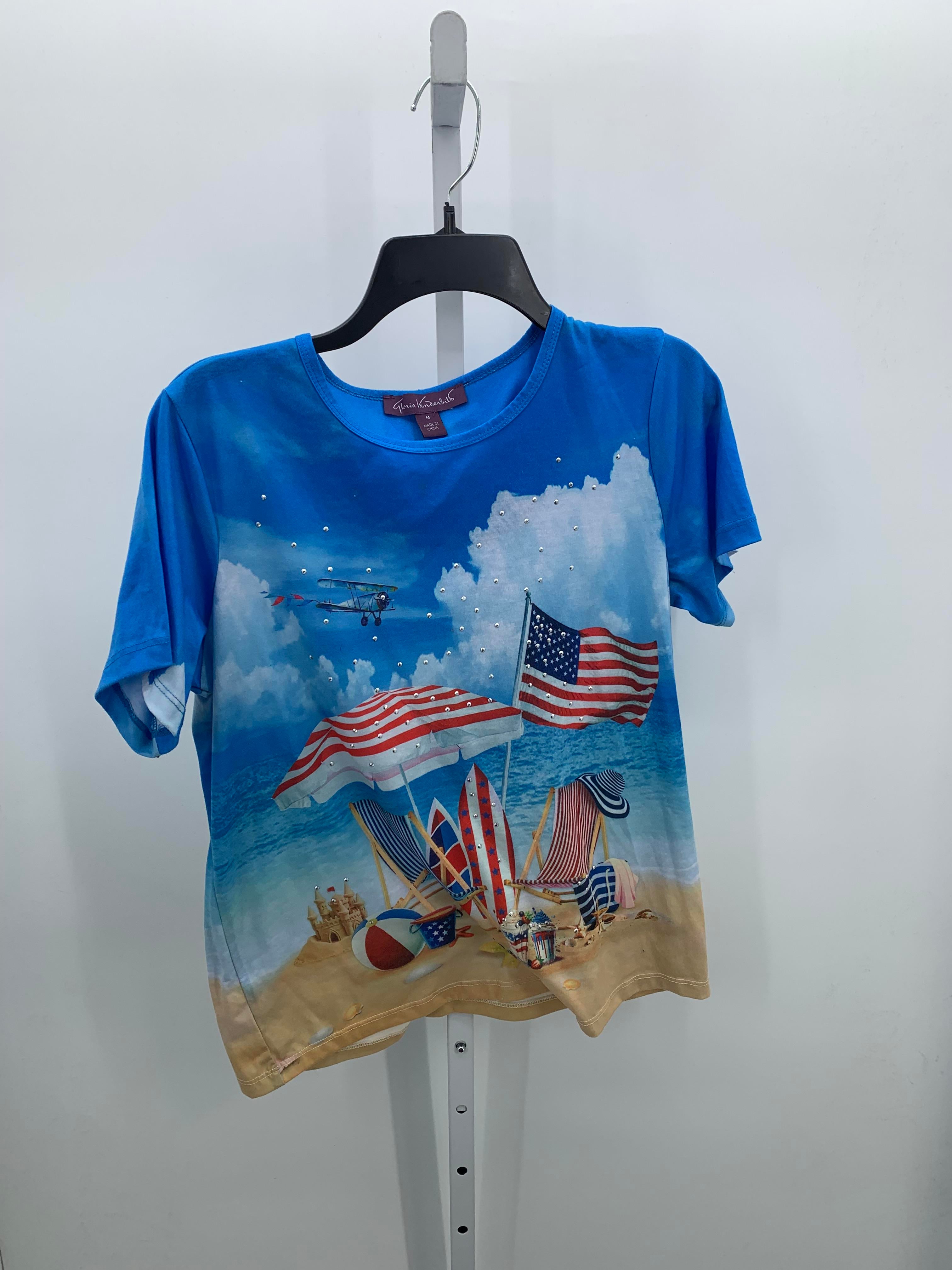 Gloria Vanderbilt Size Medium Misses Short Sleeve Shirt