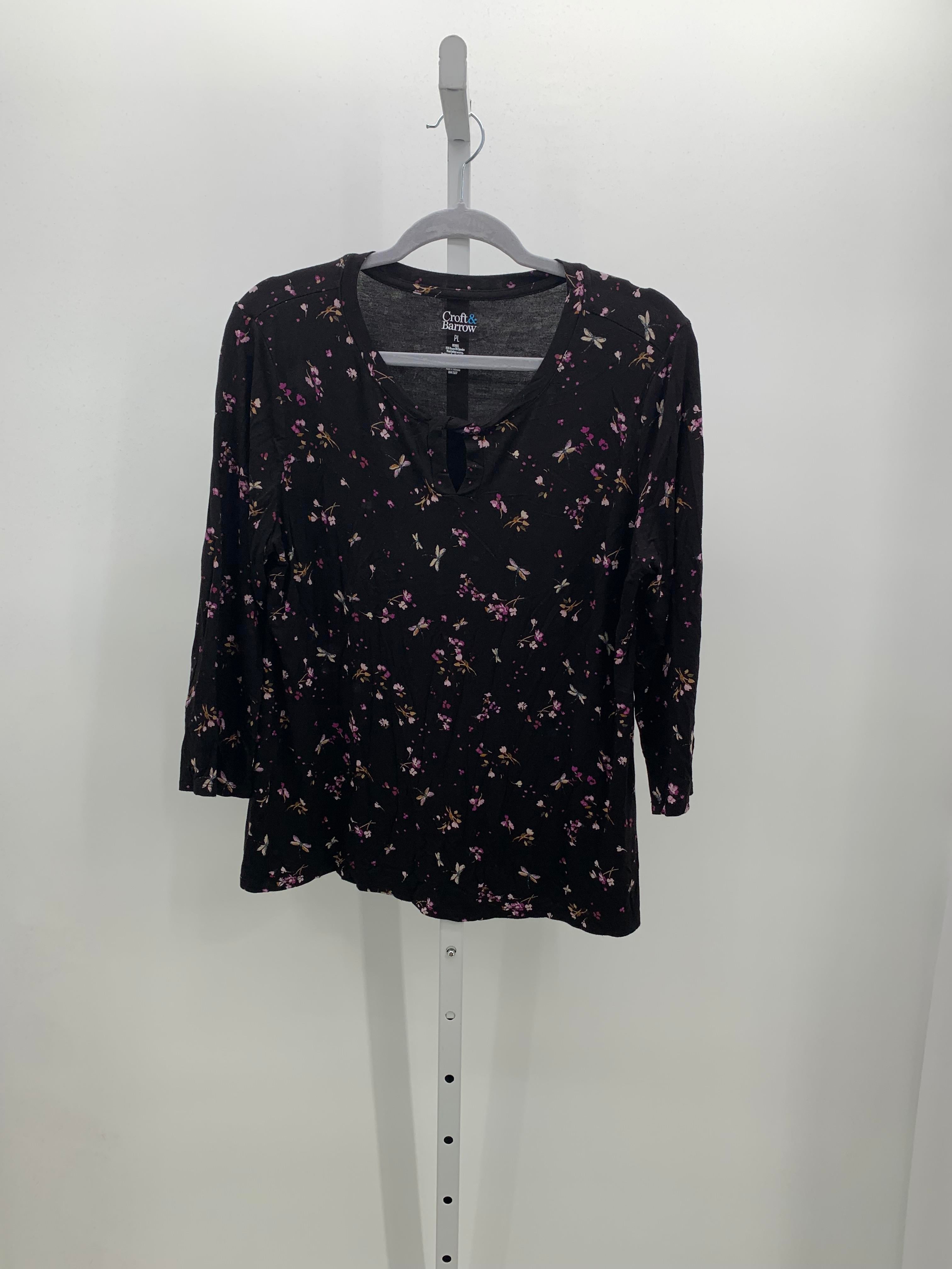 Croft & Barrow Size Large Petite Petite 3/4 Sleeve Shirt