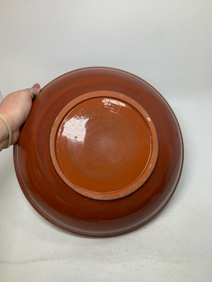 BLUE STAR NIGHT SCENE W/ GRASS SERVING BOWL.