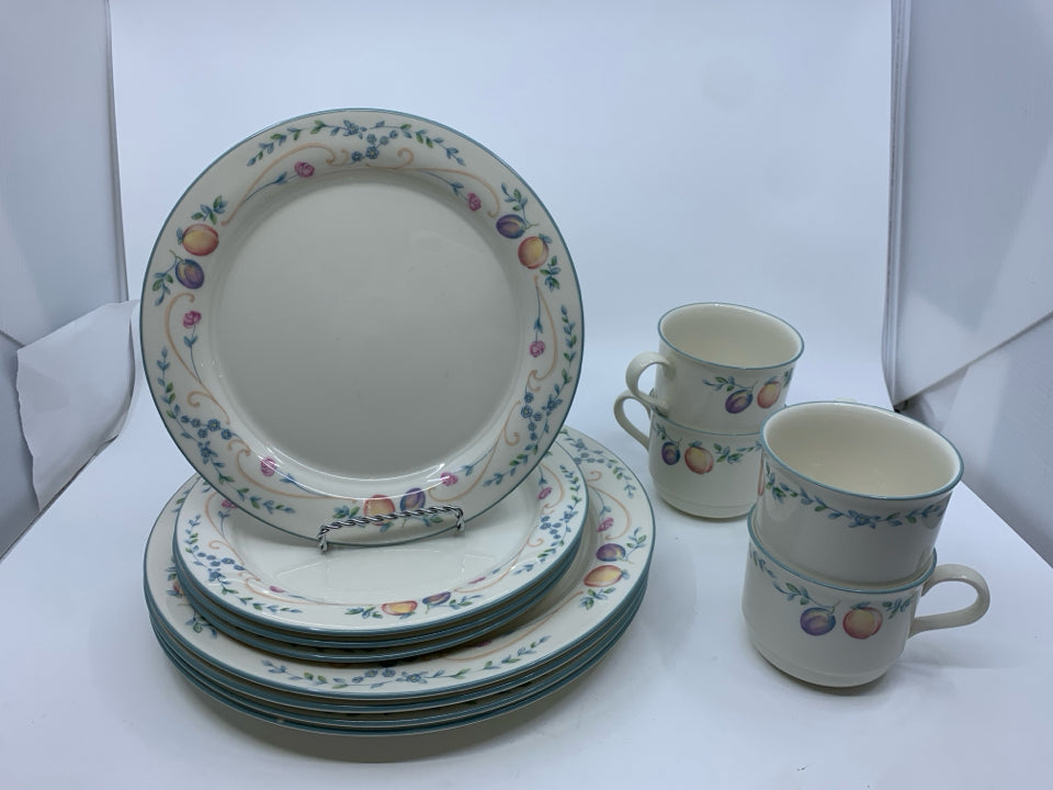 12 PC LENOX COUNTRY COTTAGE ORCHARD DISH SET.