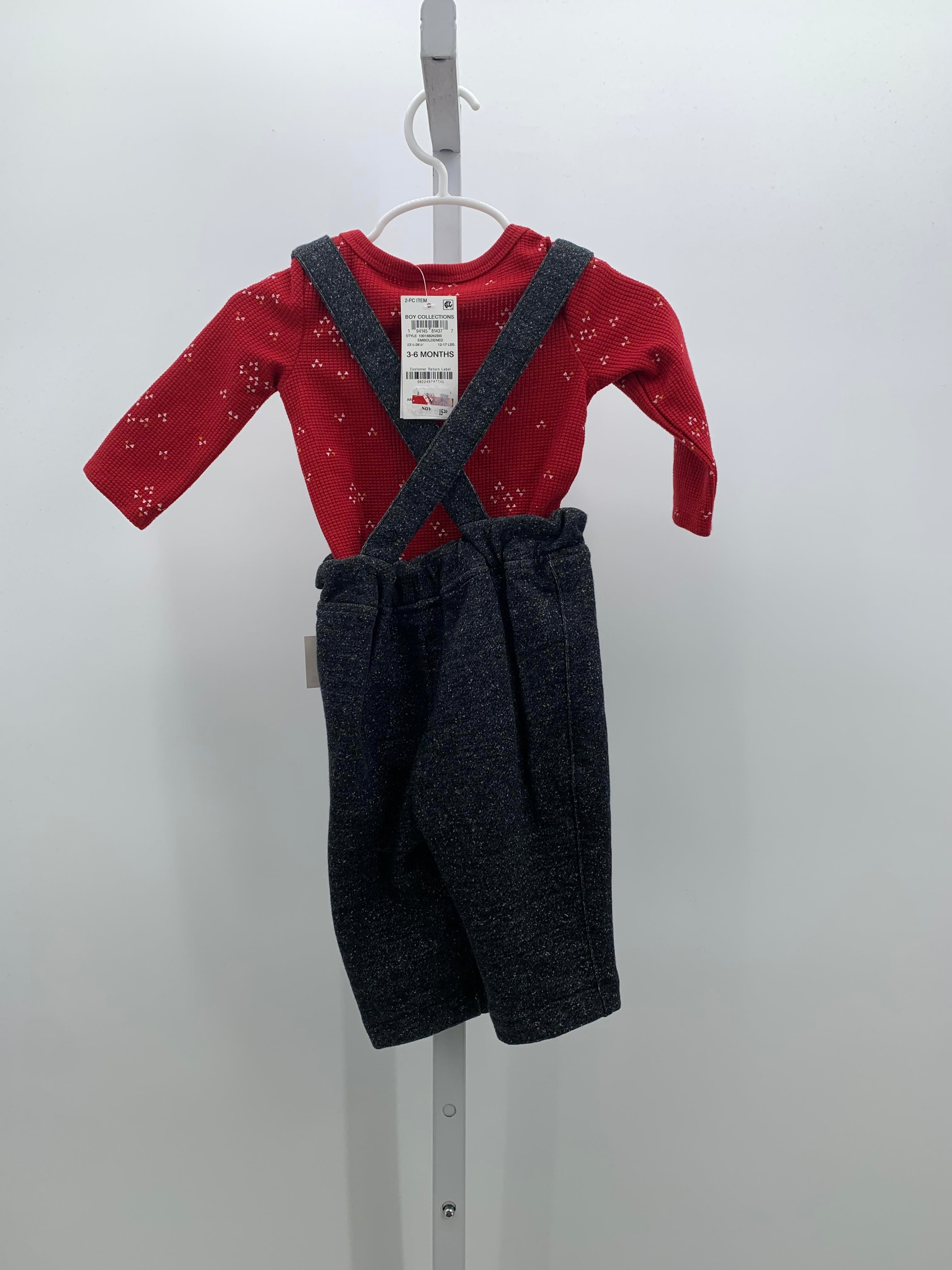 NEW TRIANGLES WAFFLE KNIT SHIRT KNIT PANTS WITH SUSPENDERS