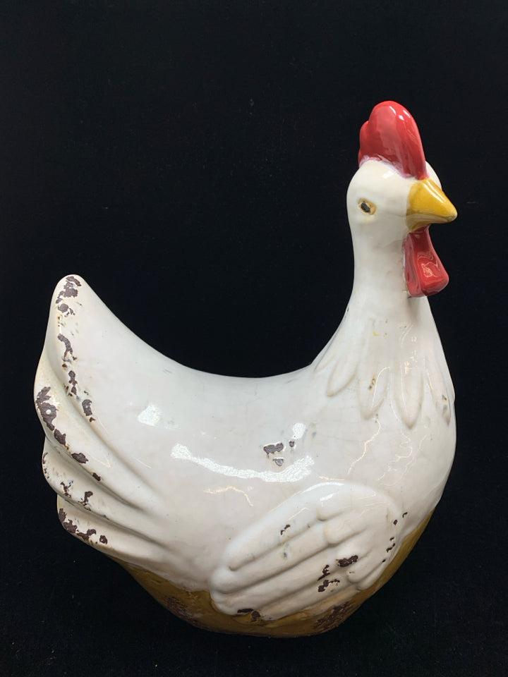HEAVY CERAMIC GLAZED CHICKEN.