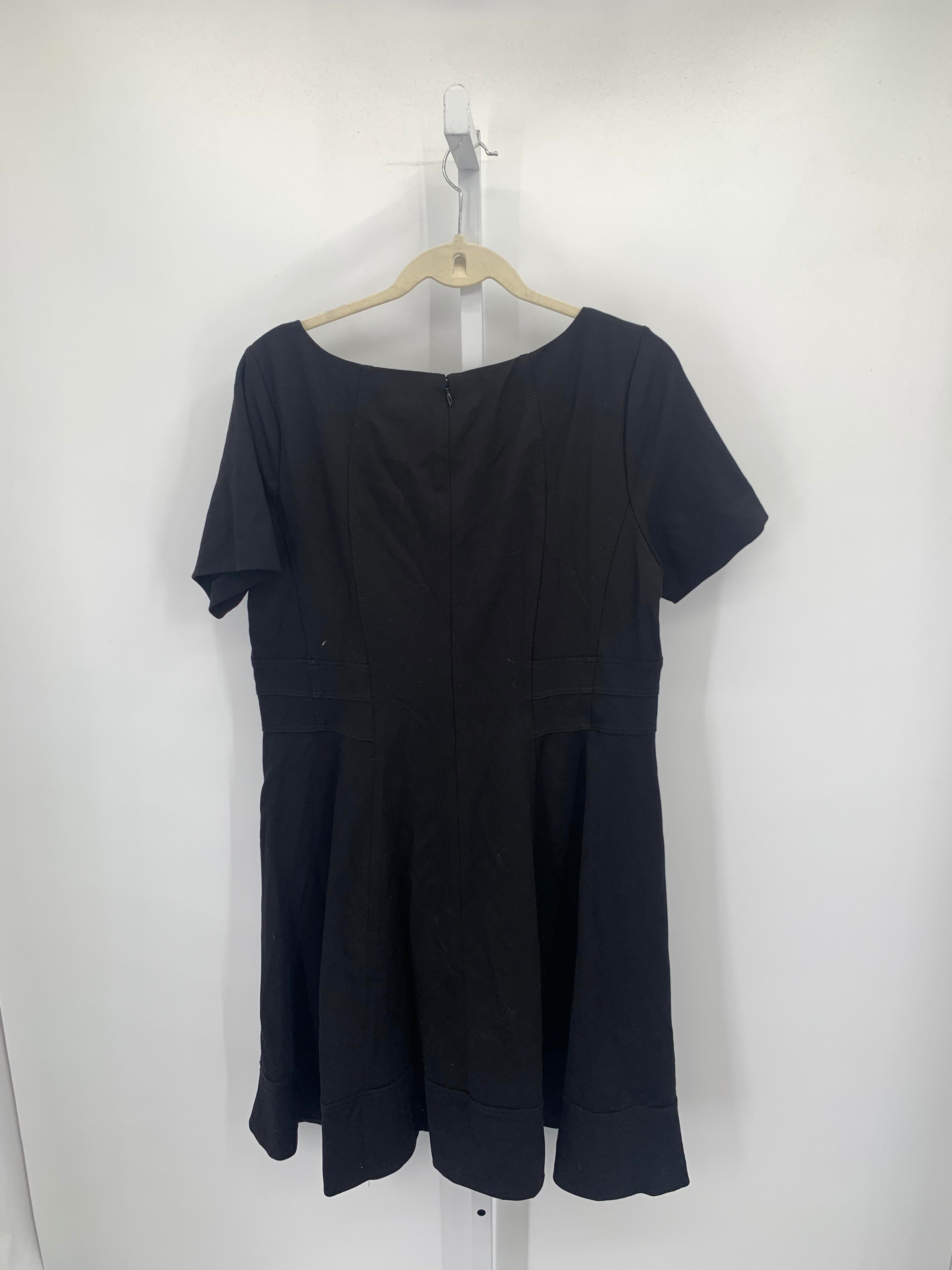 White House Black Size 14 Misses Short Sleeve Dress