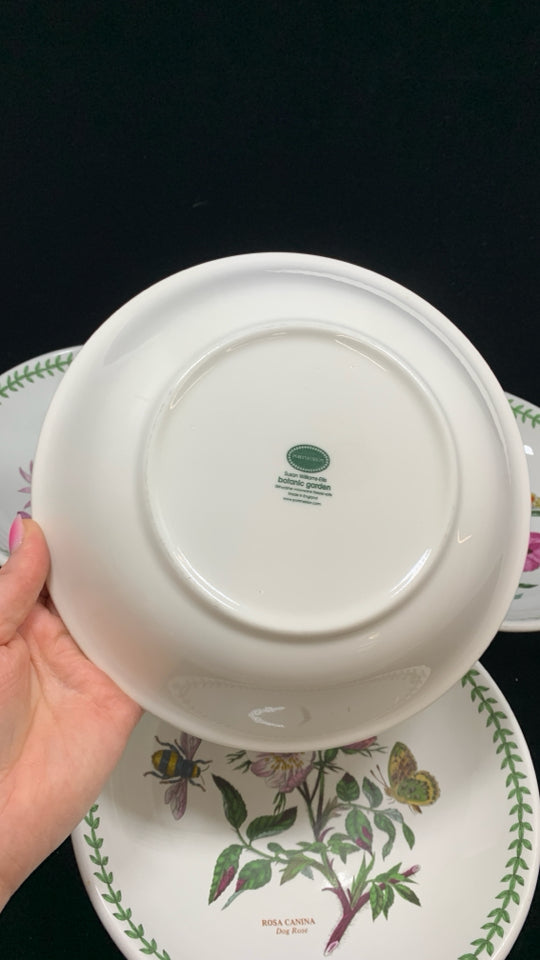 4 BOTANIC GARDEN SALAD BOWLS.