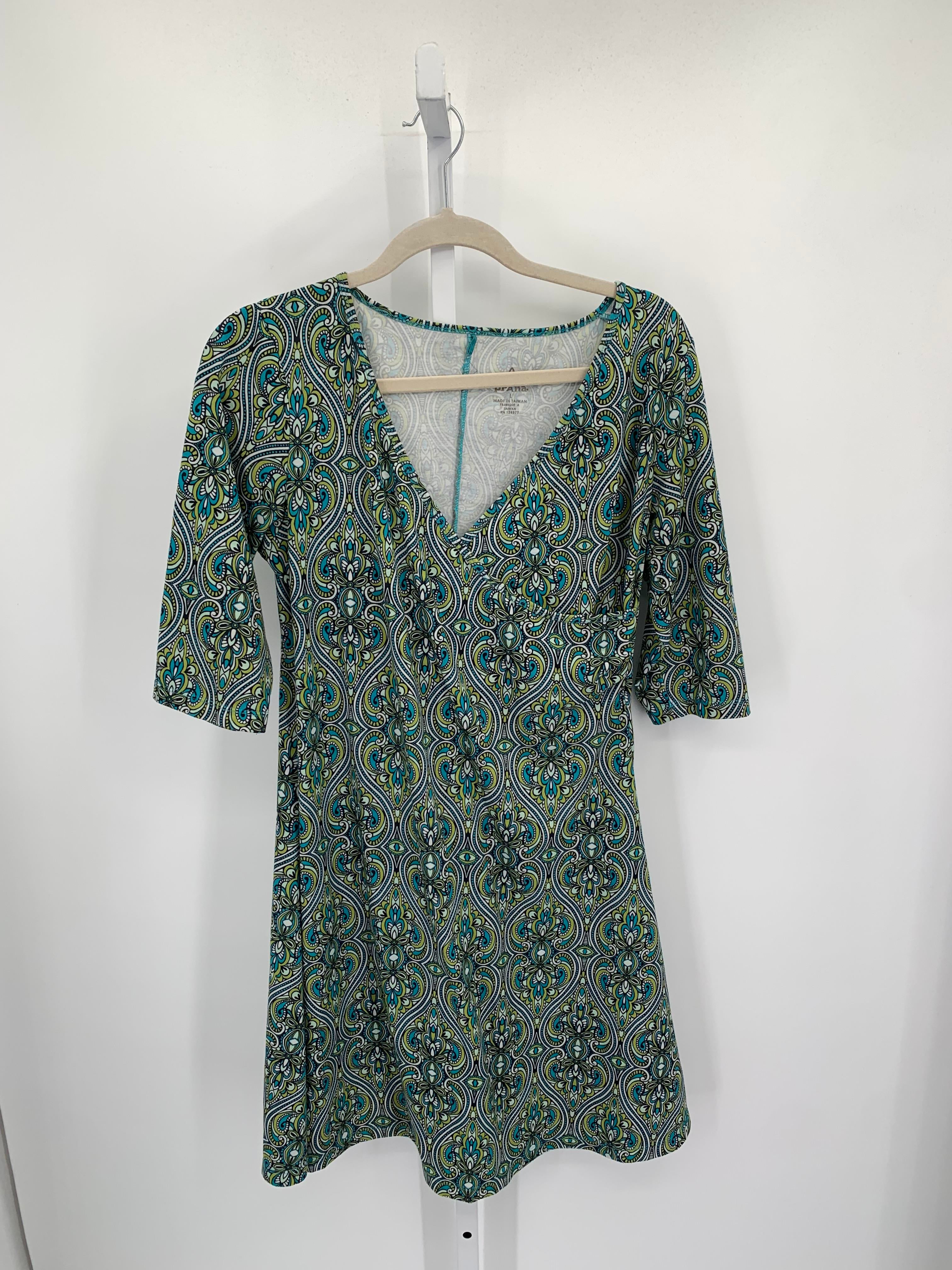 Prana Size Large Misses 3/4 Sleeve Dress