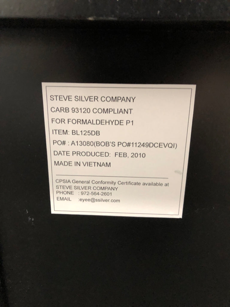 2PC BLACK WOOD DESK W/ SHELVES *MINOR WEAR.