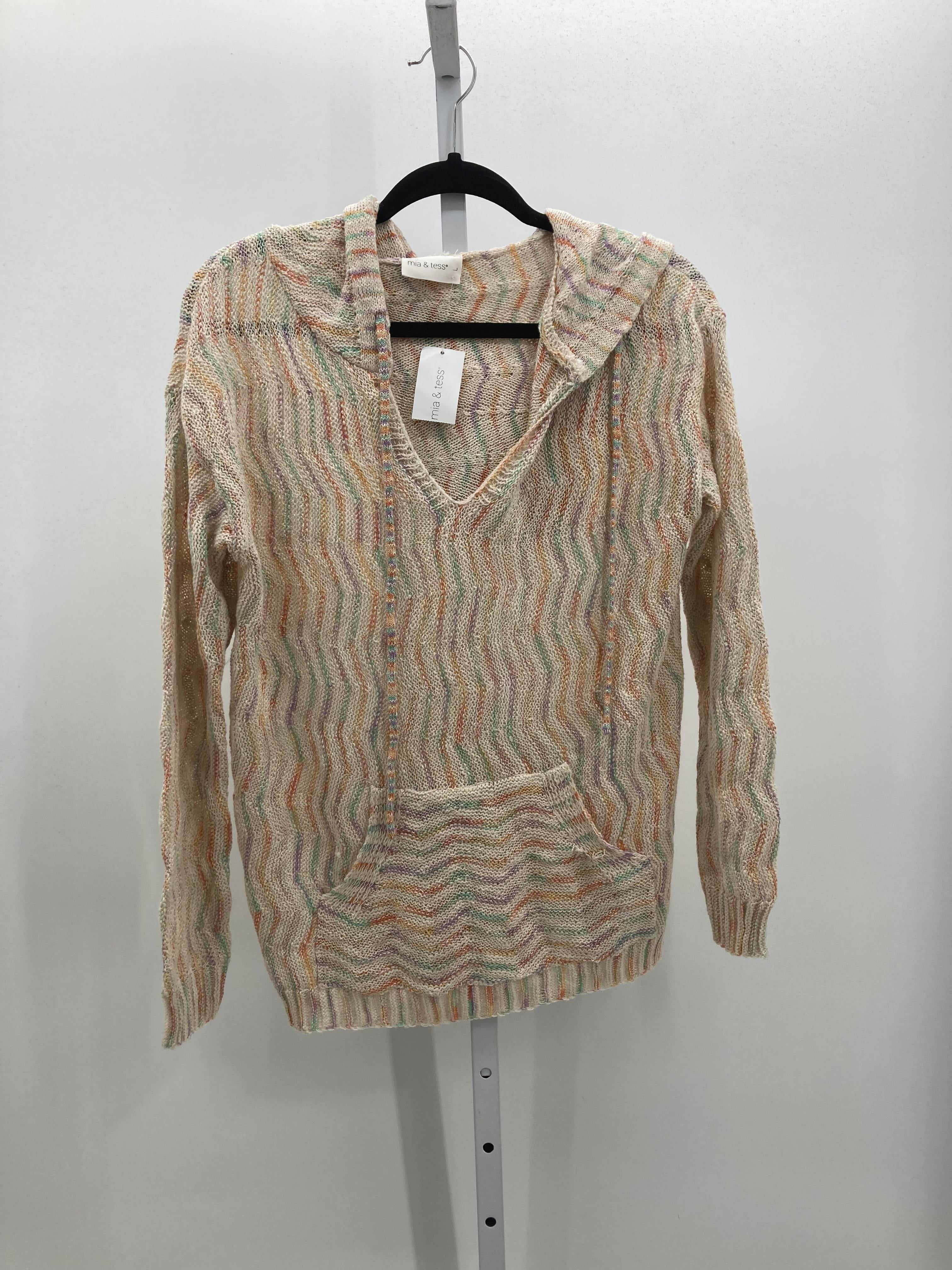 Mia & Tess Size Large Misses Long Slv Sweater