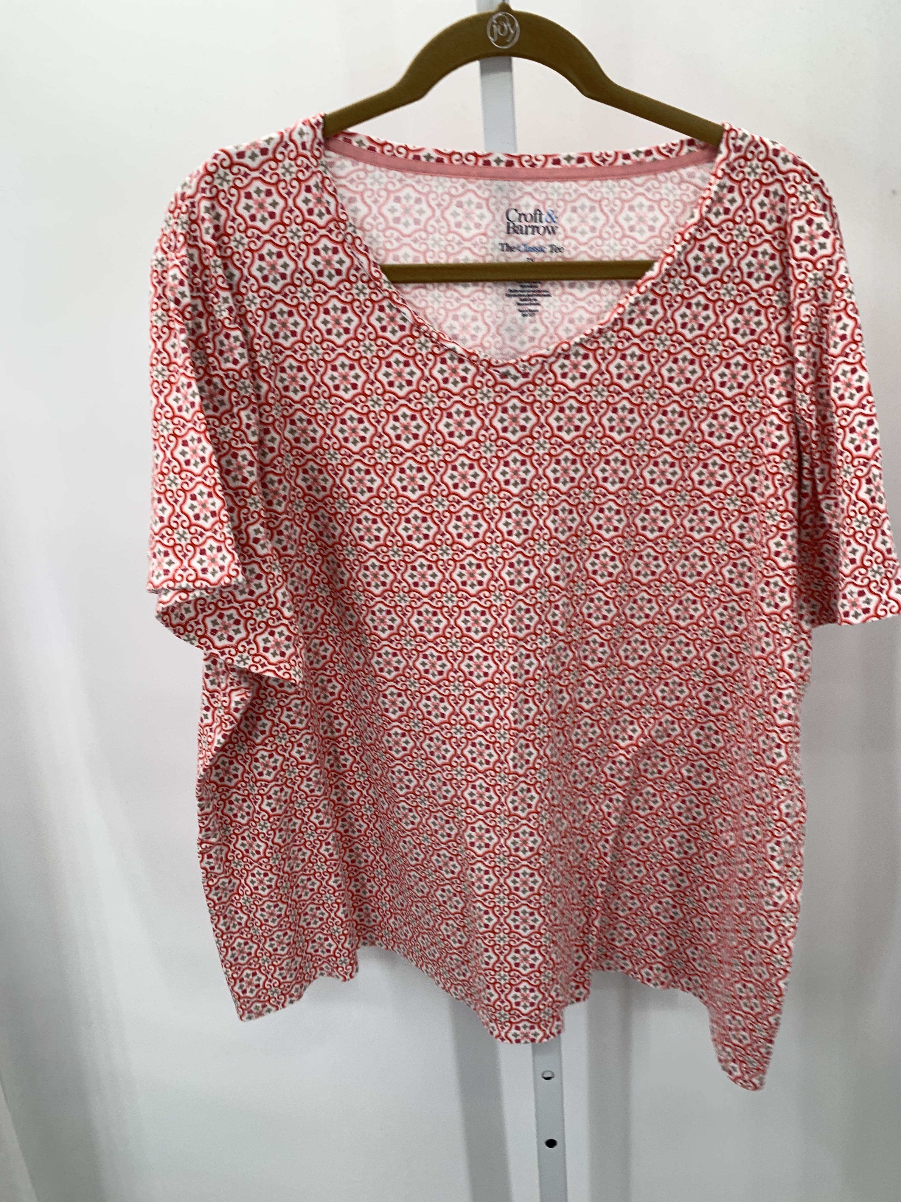 Croft & Barrow Size 3X Womens Short Sleeve Shirt