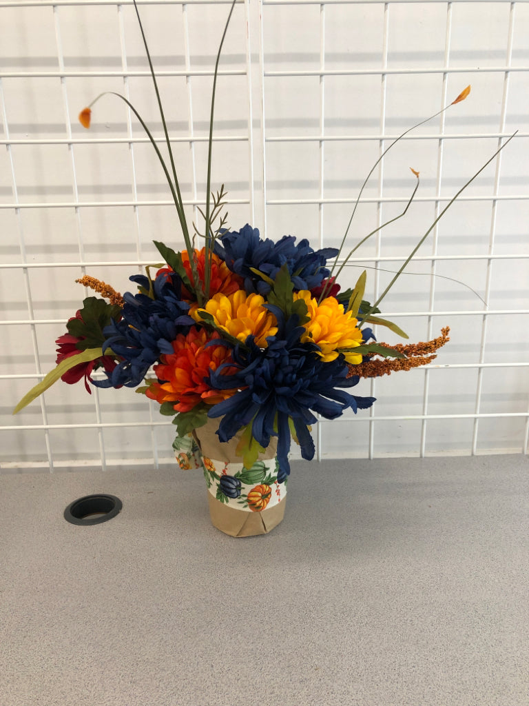 FALL FLORAL IN PAPER WRAPPING.