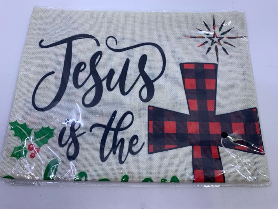 NIP "JESUS IS THE REASON" GARDEN FLAG.