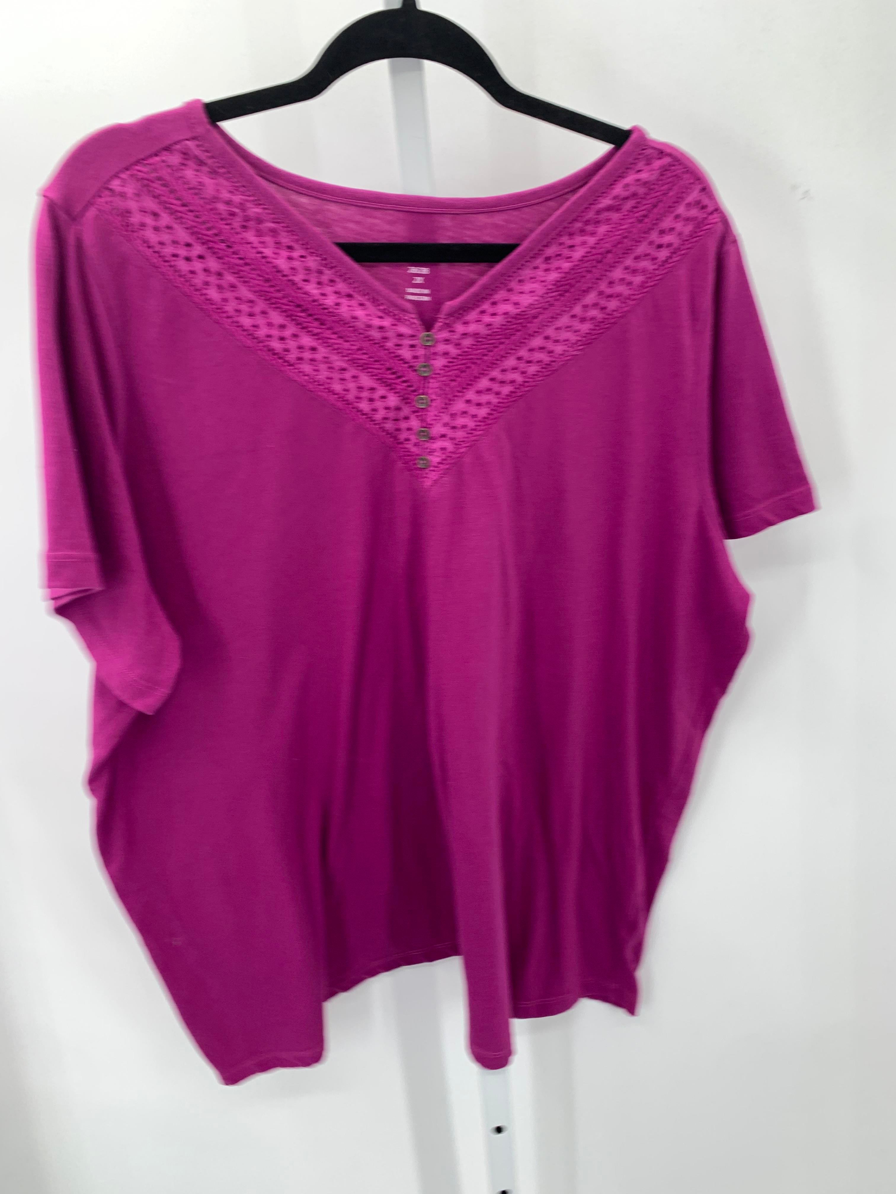 Woman Within Size 2X Womens Short Sleeve Shirt