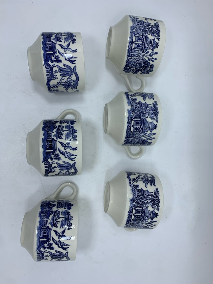 30PC CHURCHILL BLUE WILLOW SET SERV FOR 6.