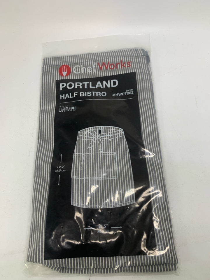 NIP STRIPED UNISEX BIB APRON.