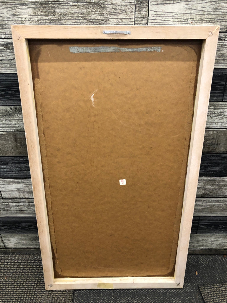 ORANGE AND BROWN ABSTRACT WALL ART.
