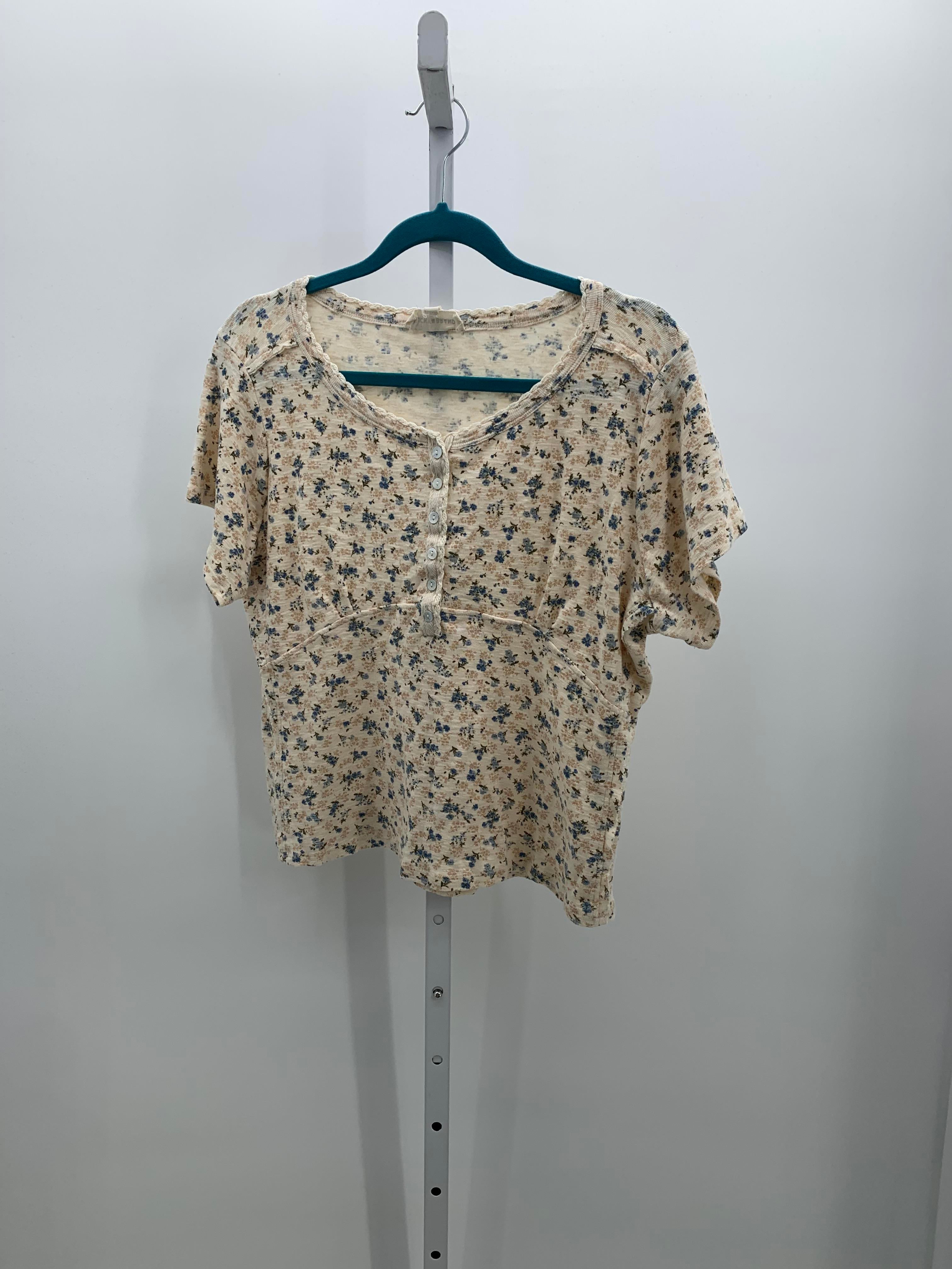 Lucky Brand Size Extra Large Misses Short Sleeve Shirt