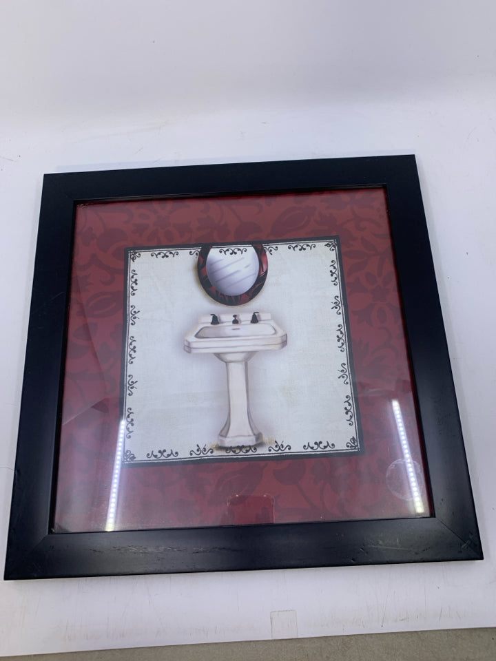 FRAMED SINK + MIRROR PRINT.