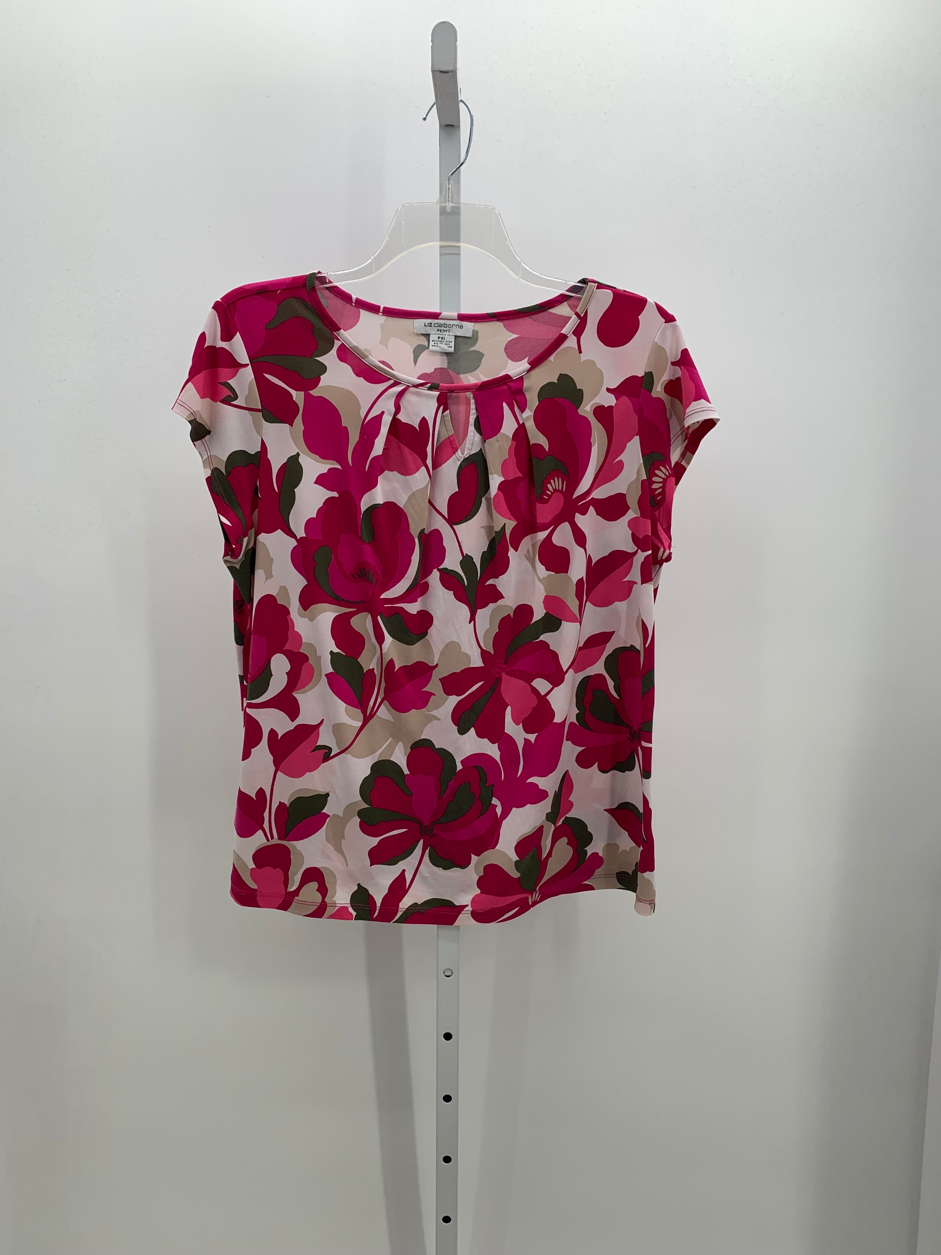 Liz Claiborne Size X Large Petite Petite Short Sleeve Shirt