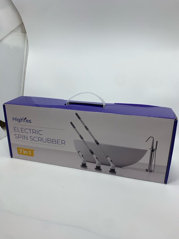 NIB 7-IN-1 ELECTRIC SPIN SCRUBBER.