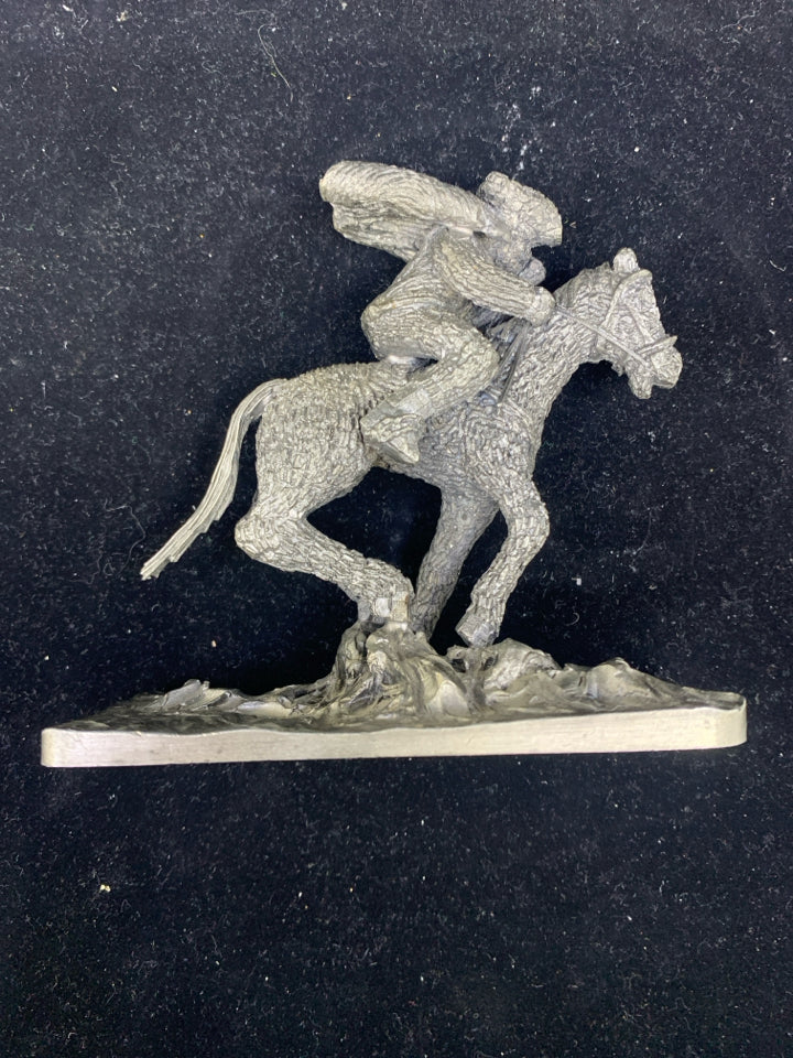 HONEYWELL PEWTER PAUL REVERE FIGURINE.