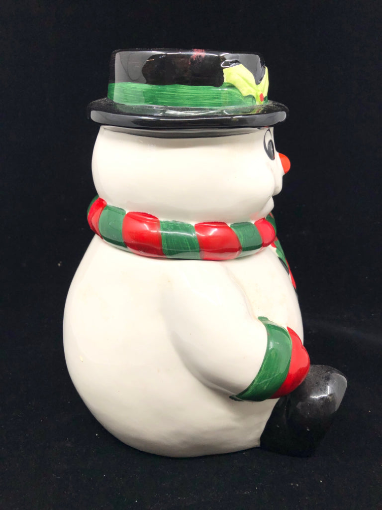 SNOWMAN COOKIE JAR.