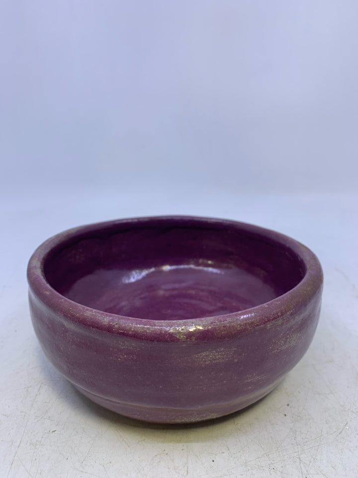 PURPLE POTTERY BOWL.