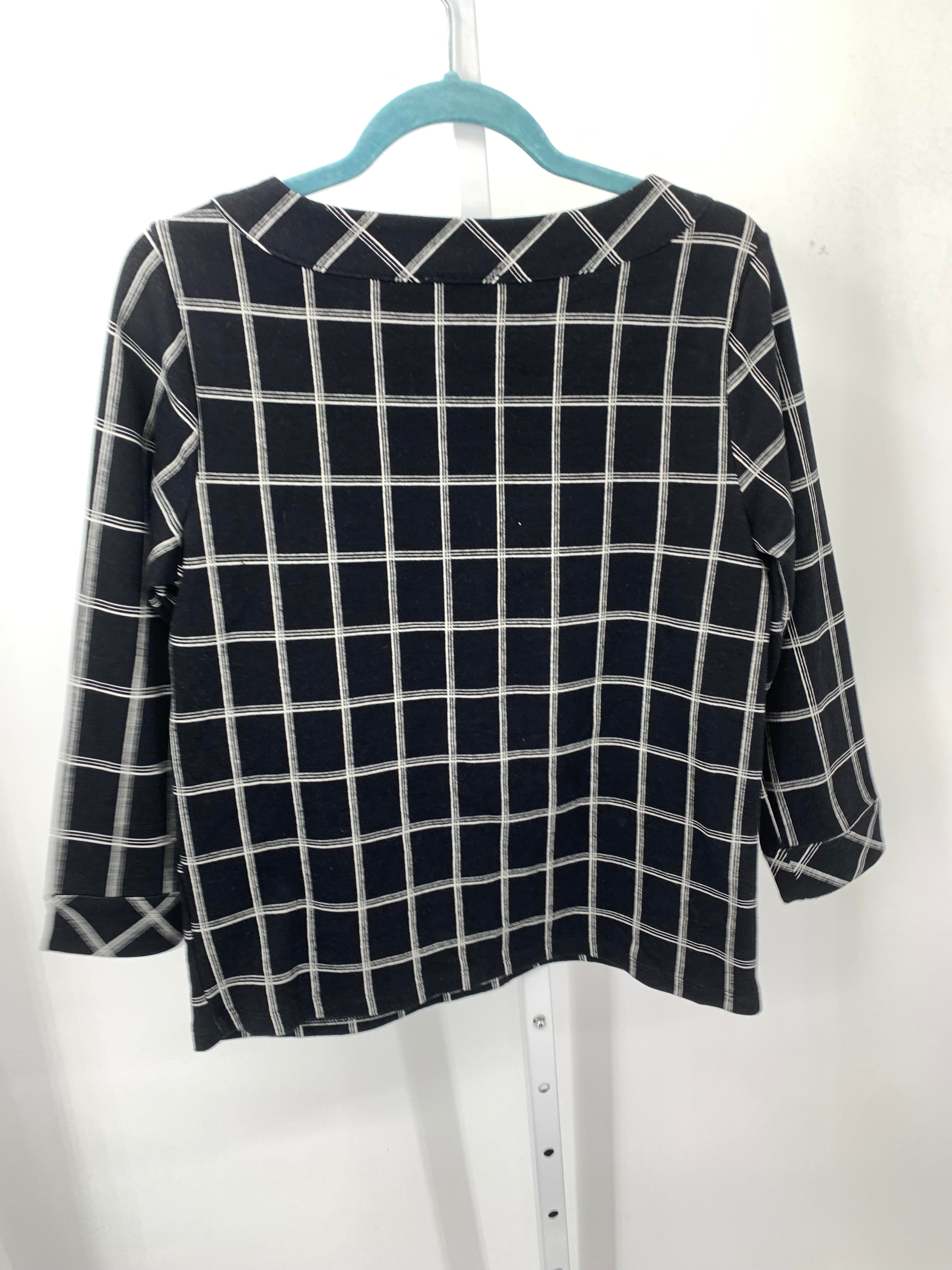 Laura Scott Size Large Petite Petite 3/4 Sleeve Shirt