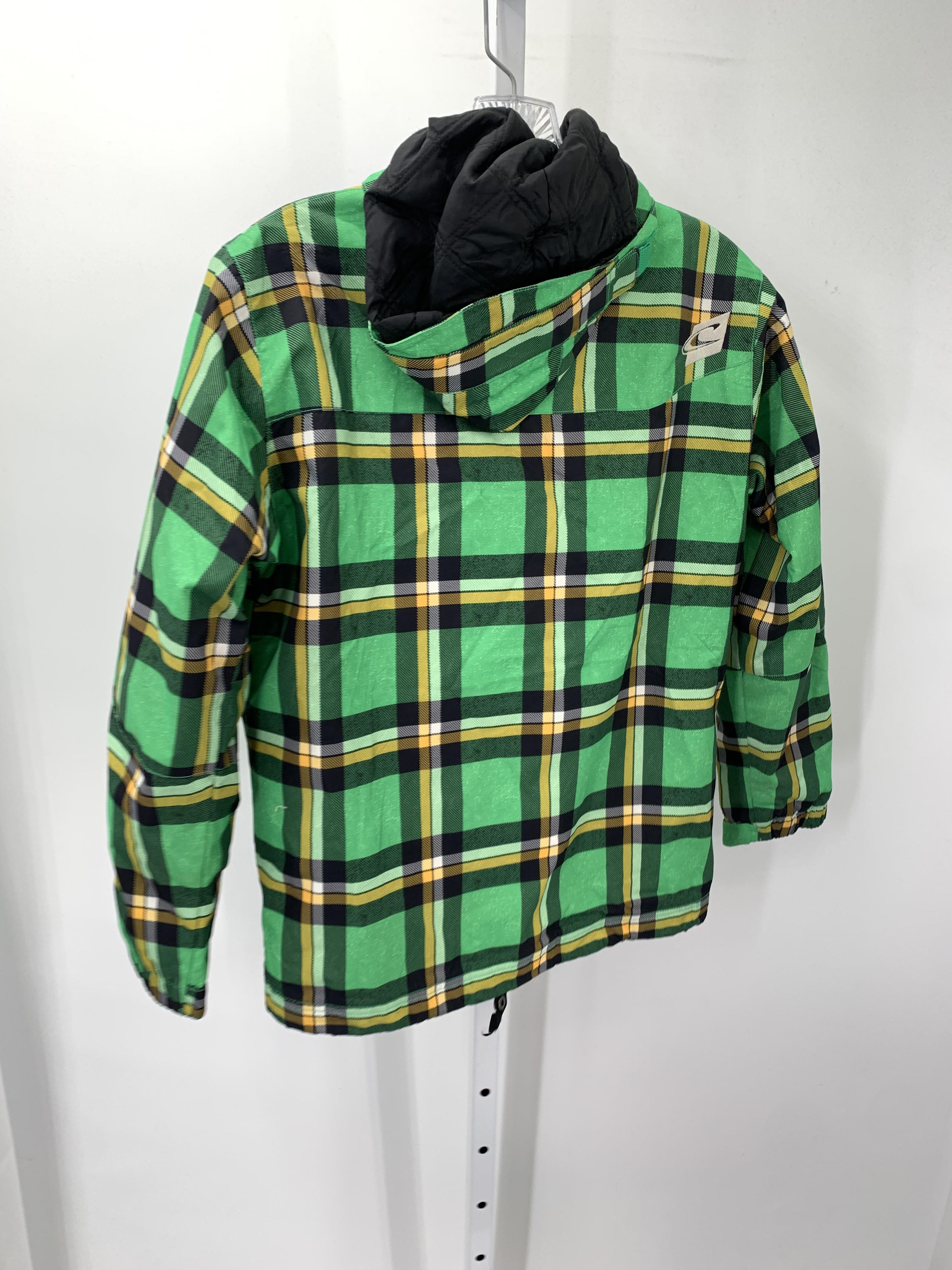 PLAID HOODED ZIP JACKET