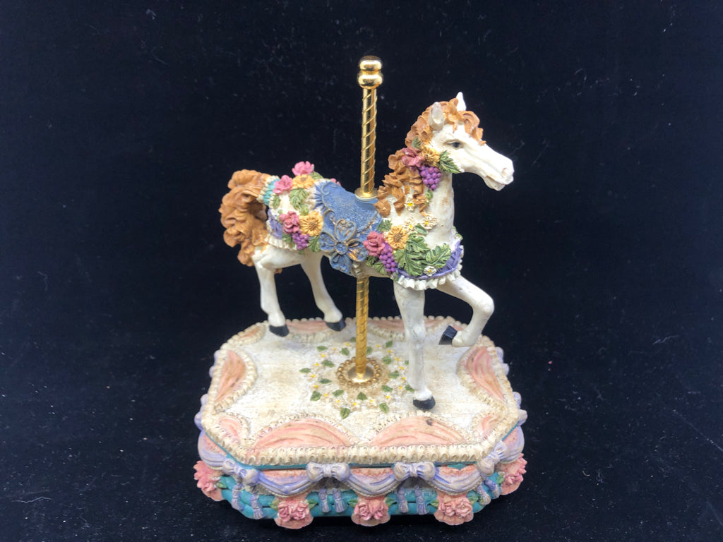 CAROUSEL HORSE MUSIC BOX.