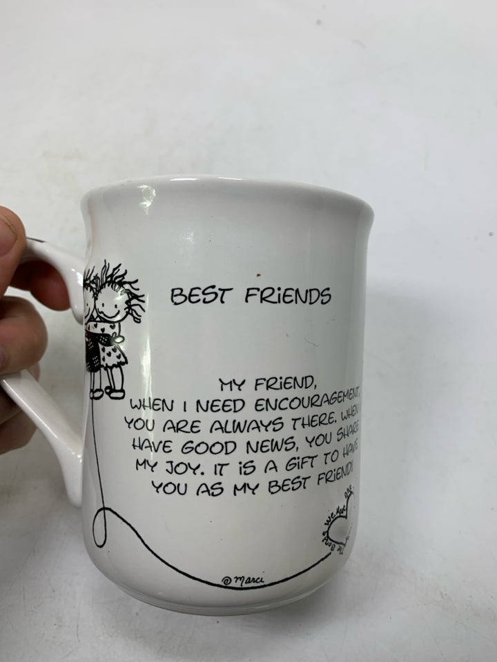 BEST FRIENDS CHILDREN OF THE INNER LIGHT BEST FRIENDS MUG.