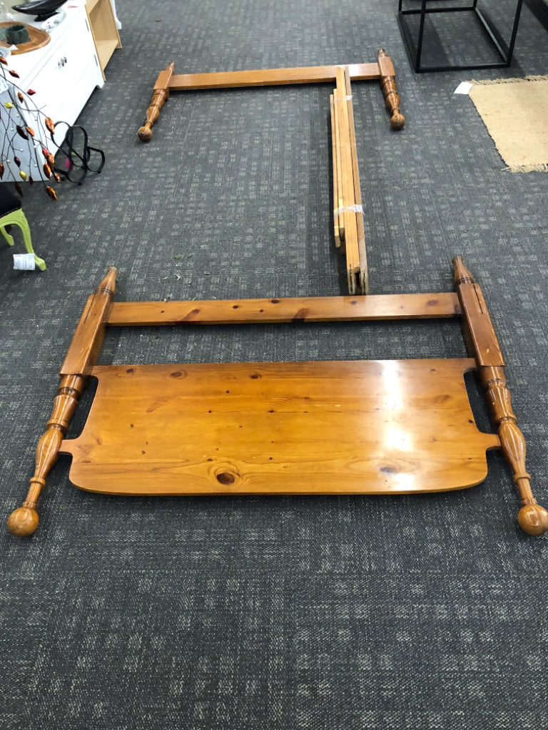 VTG WOOD FULL SIZED BED FRAME.