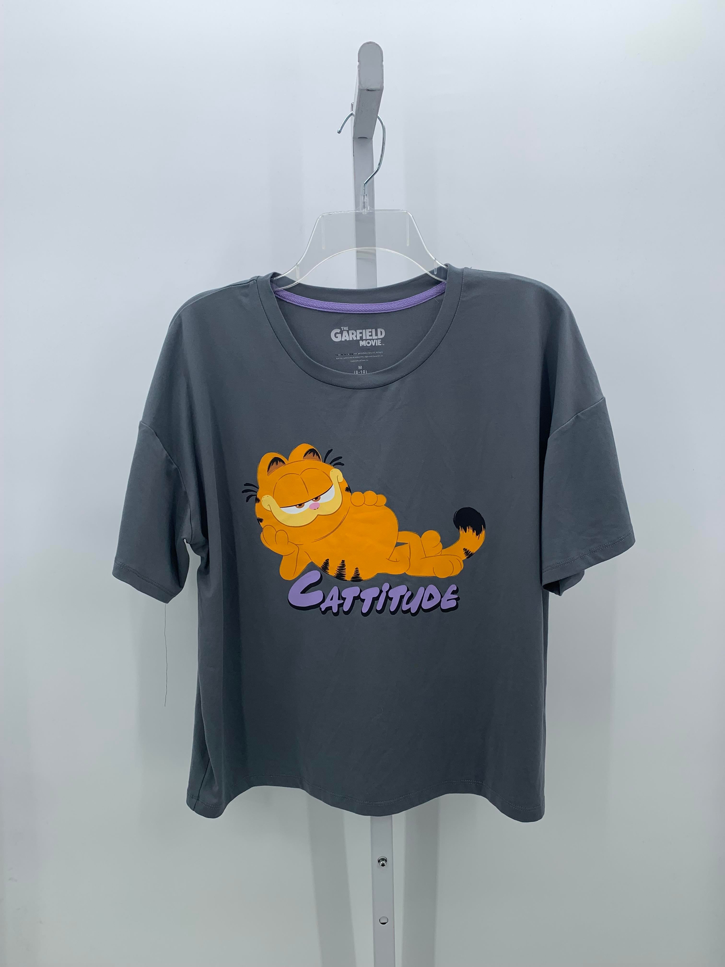 Garfield Size Medium Juniors Short Sleeve Shirt