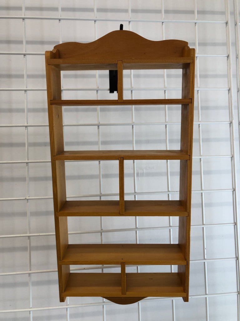 WOODEN WALL SHELF.
