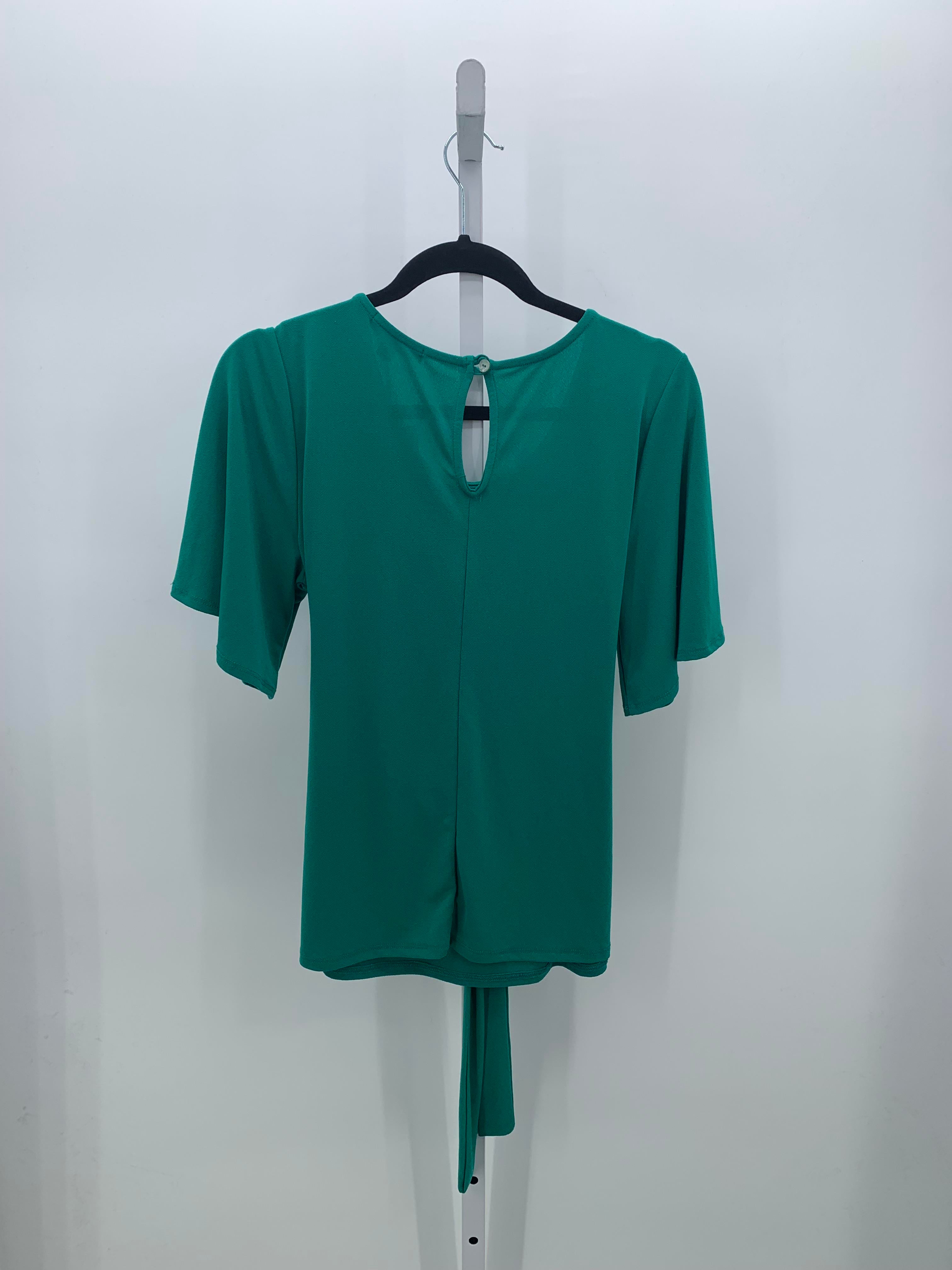 Green Envelope Size Large Misses Short Sleeve Shirt