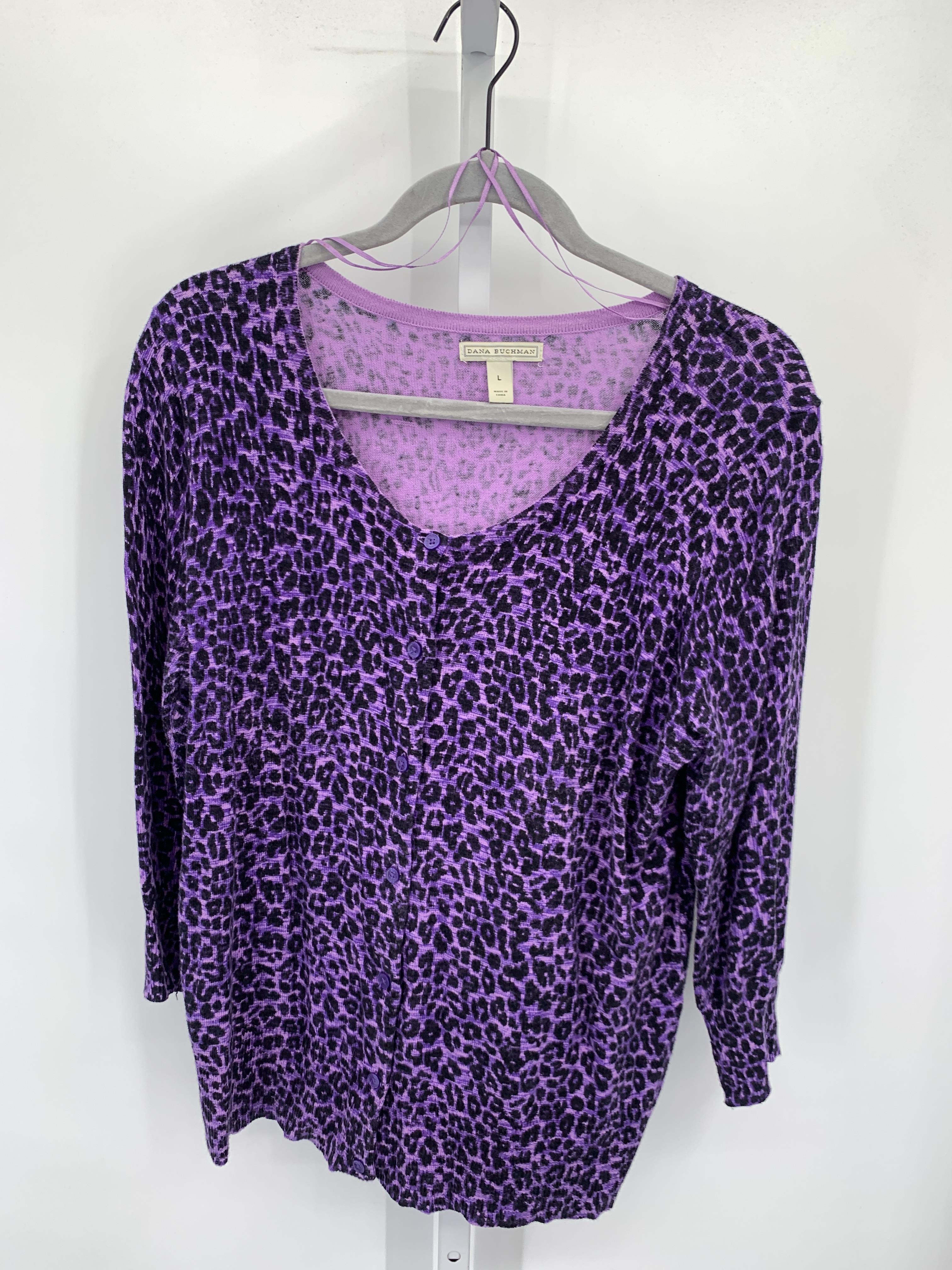 Dana Buchman Size Large Misses 3/4 Sleeve Sweater