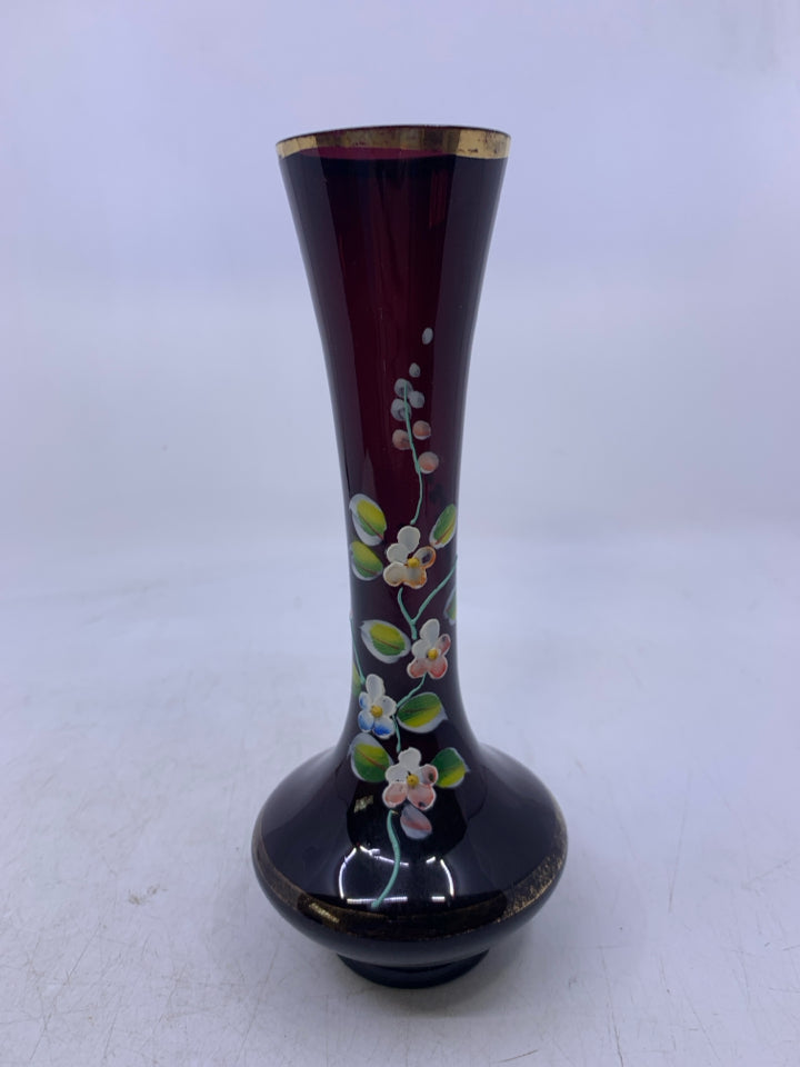 VTG PAINTED BUD VASE.
