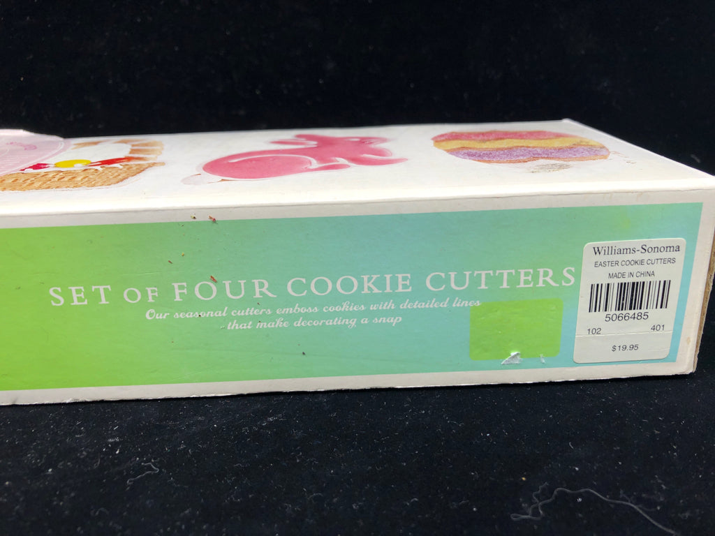 NIB SET OF 4 EASTER COOKIE CUTTERS WILLIAM-SONOMA.