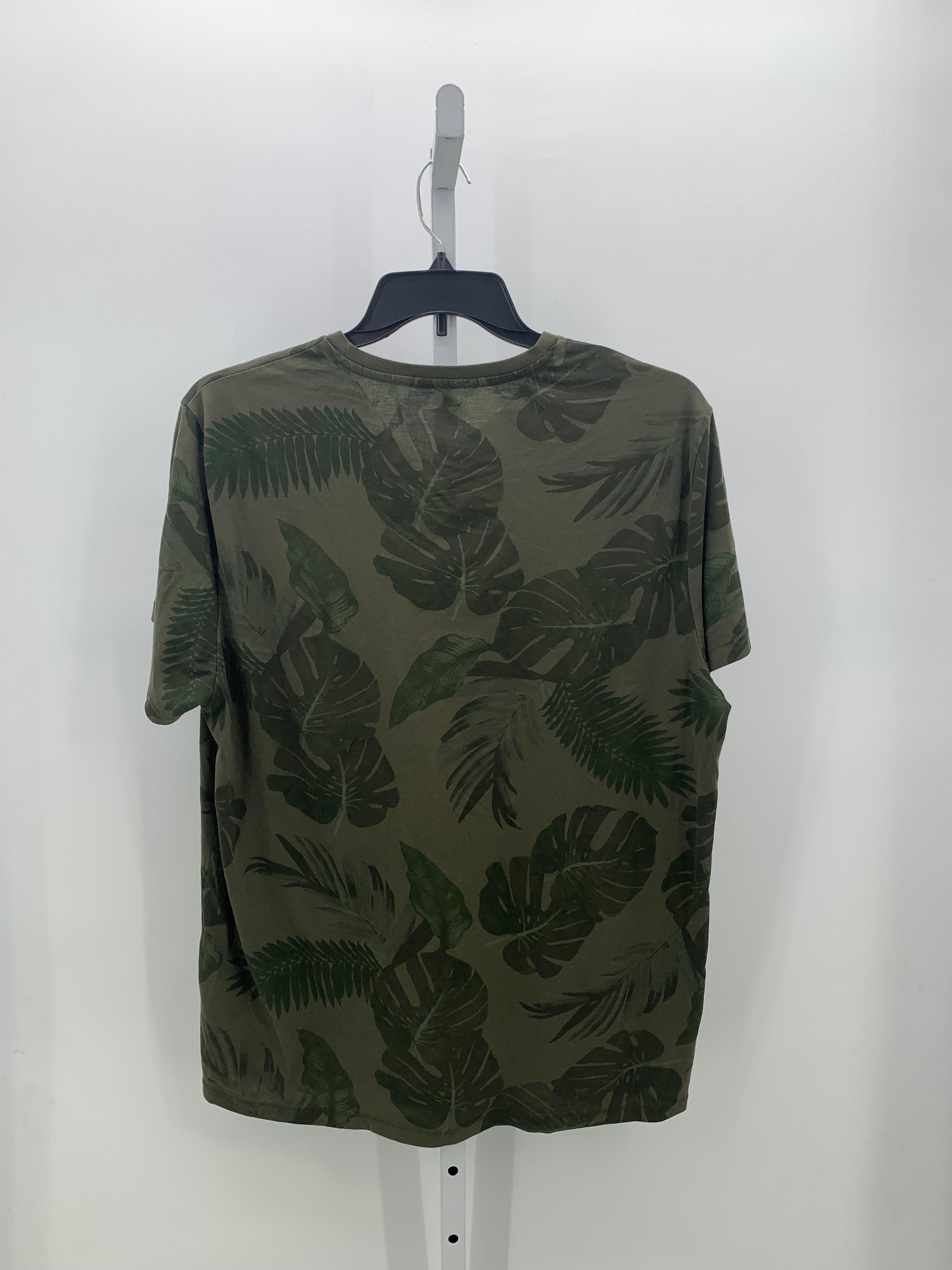 LEAVES PRINT HENLEY KNIT
