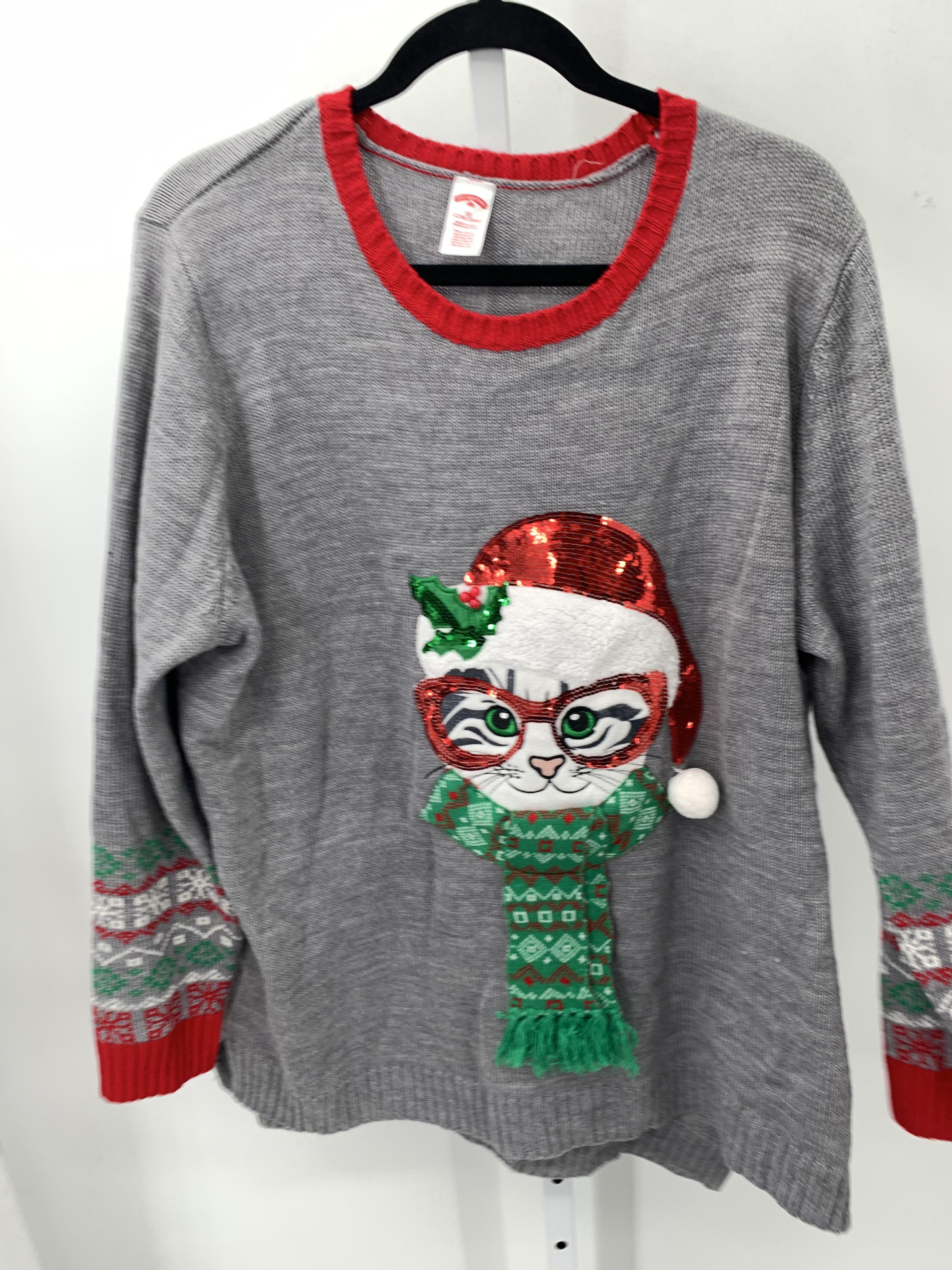 LONG SLV SWEATER SEQUINS CAR.