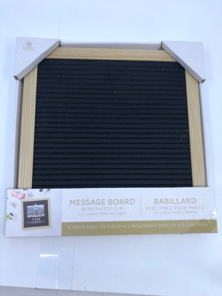 NIB MESSAGE BOARD WITH PHOTO CLIP.