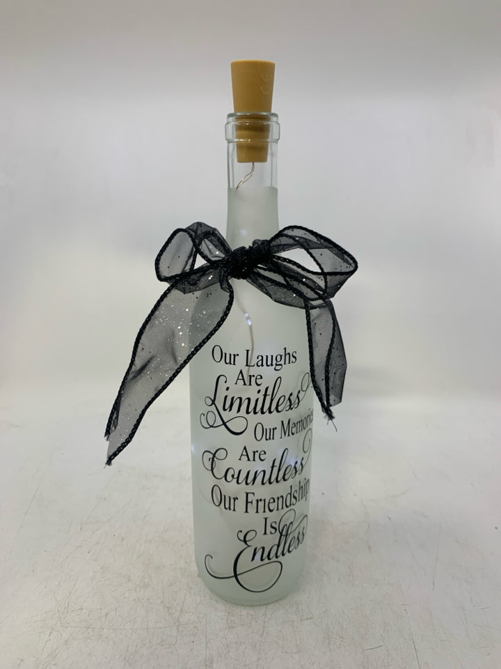 FRIENDSHIP IS LIMITLESS LIGHT UP BOTTLE