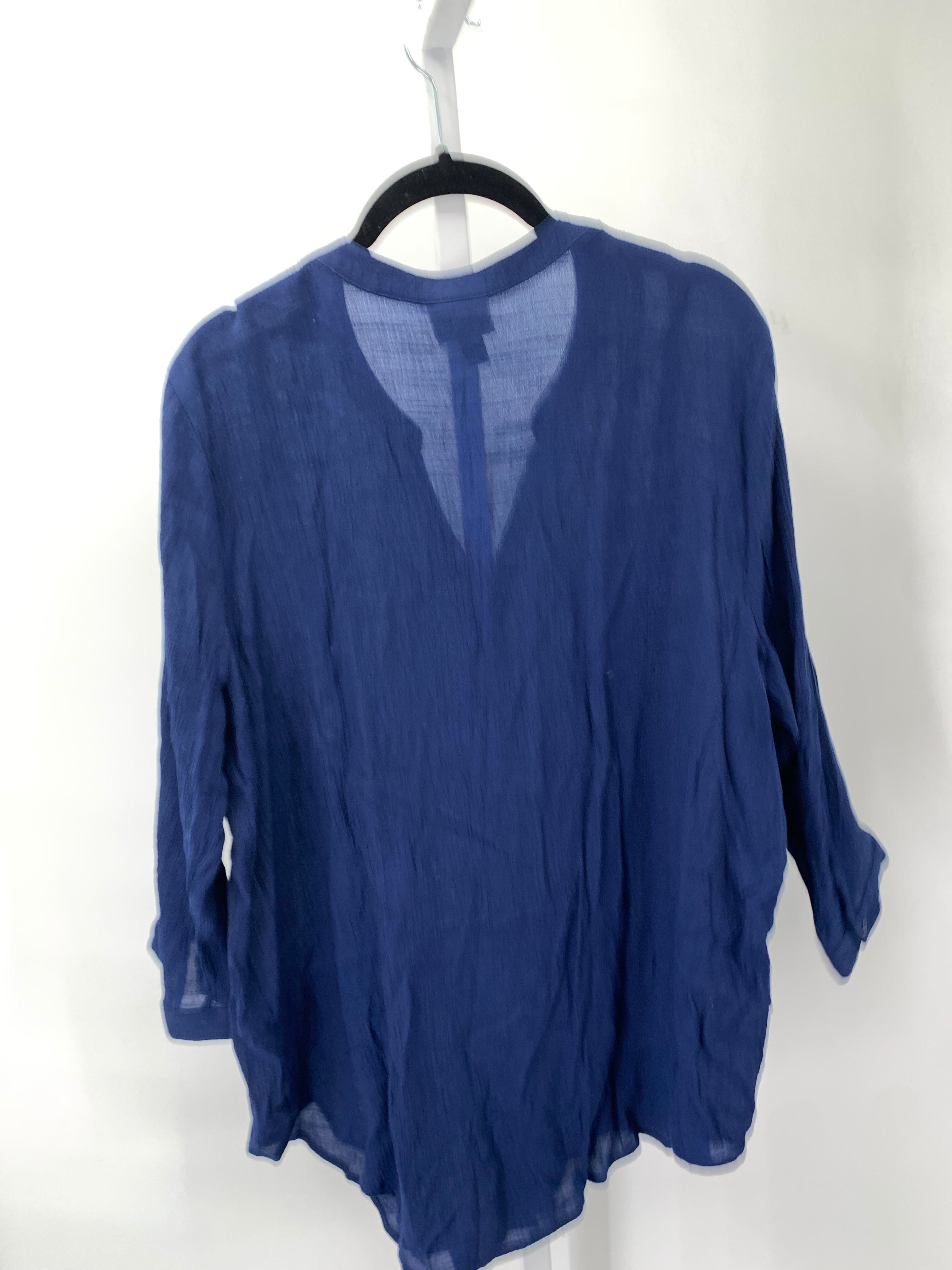 St. Johns Bay Size XX Large Petite Petite 3/4 Sleeve Shirt